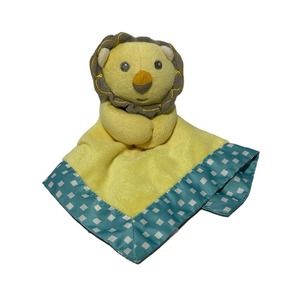 Fisher Price Lion Green Yellow Polka Dot Lovey Soother Baby Plush Stuffed Animal